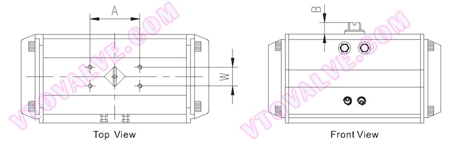 Connection Dimensions of BAPL Limit Switch Box and Actuator