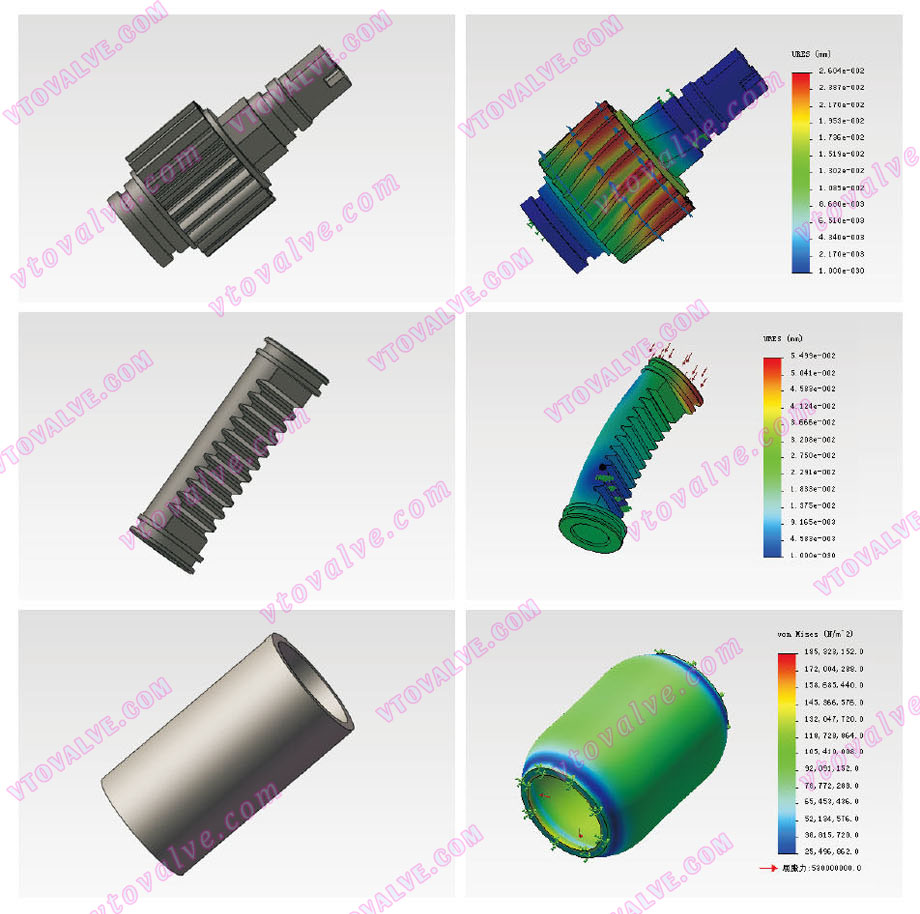 Computer Aided Finite Element Analysis of HA Series Miniature Rotary Hydraulic Actuators